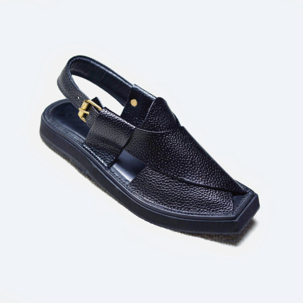 Khan Chappal Black Dotted